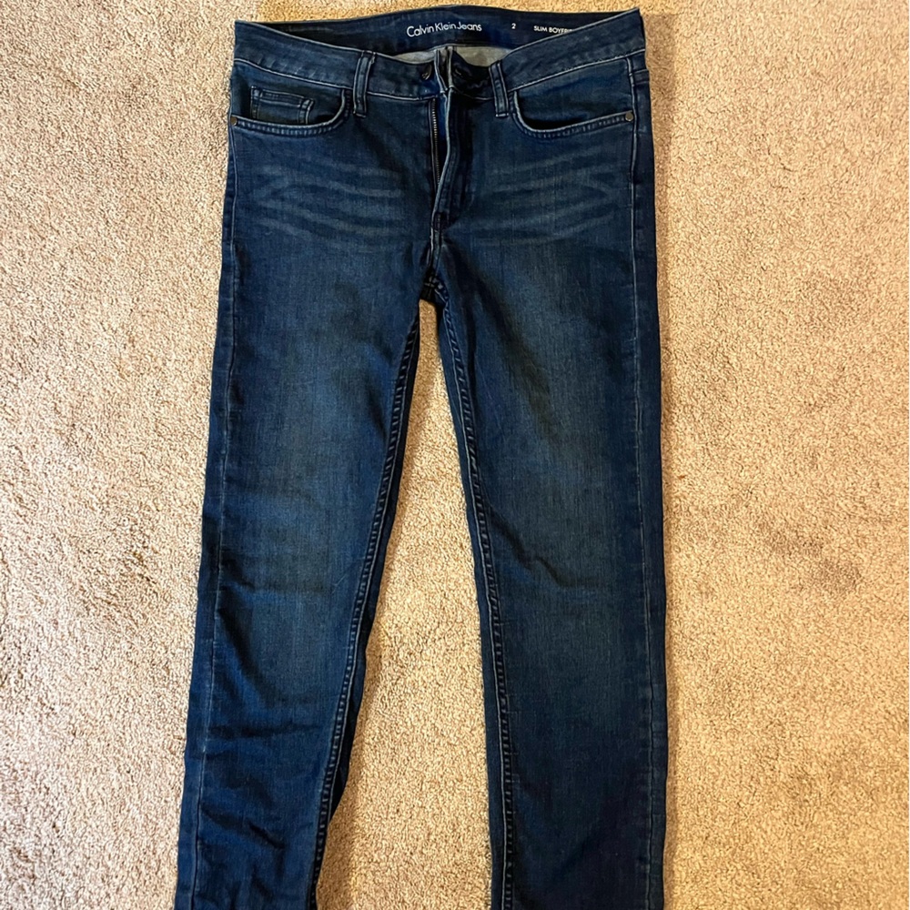 Calvin Klein slim boyfriend jeans. Excellent condition. Size 2.